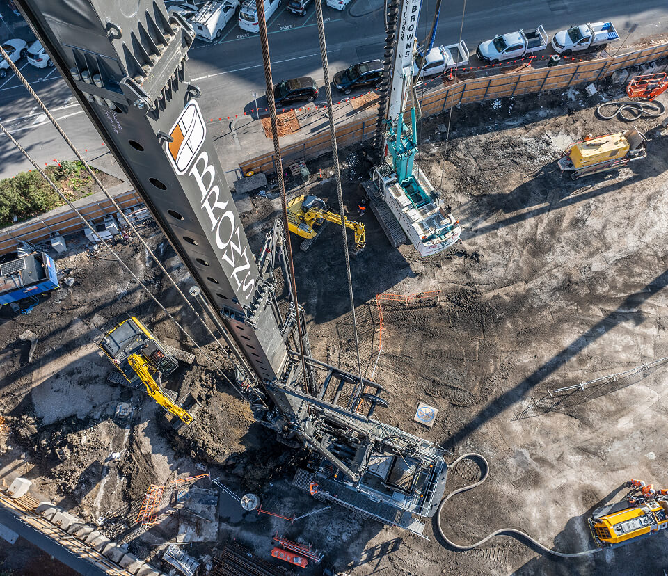 Photo of construction equipment on a building site